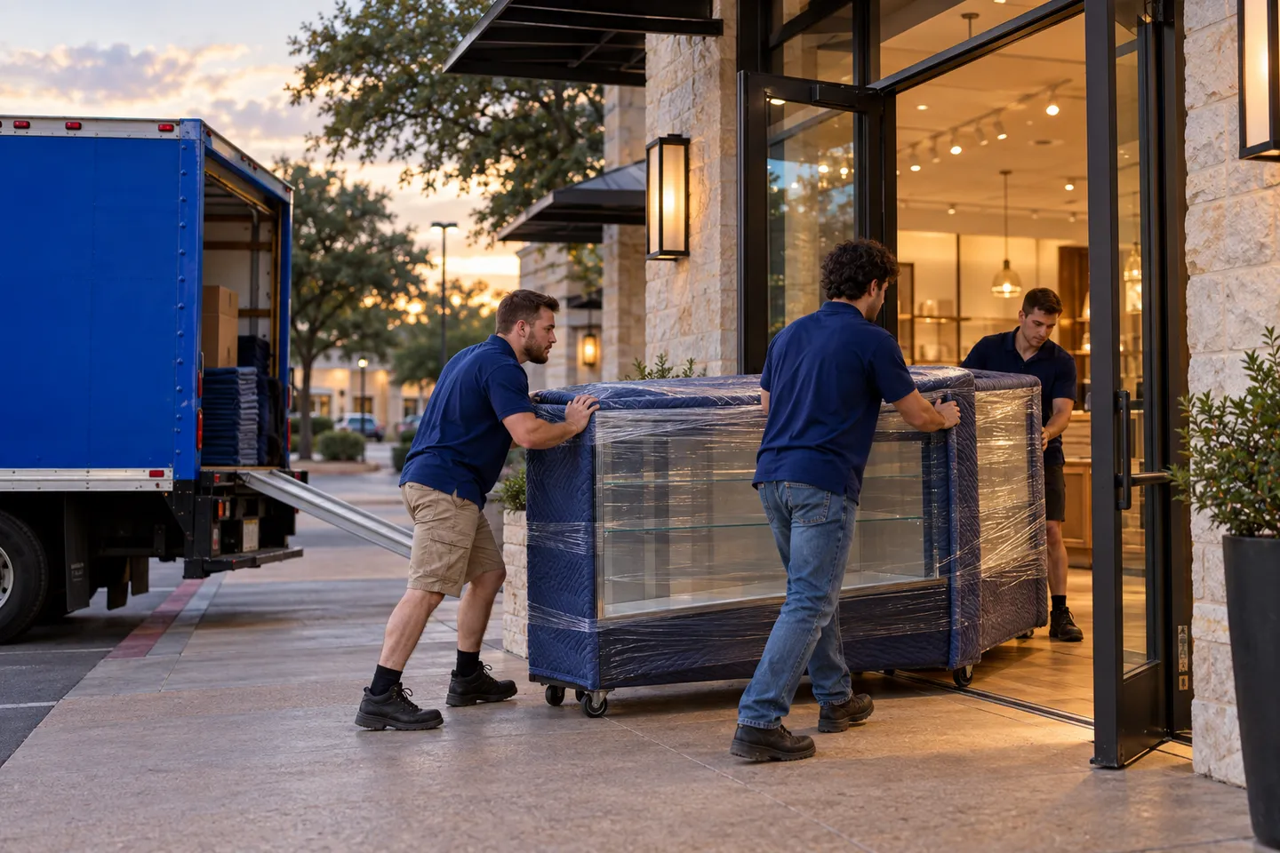 After-Hours & Weekend Moves moving in San Antonio: moving crew at work