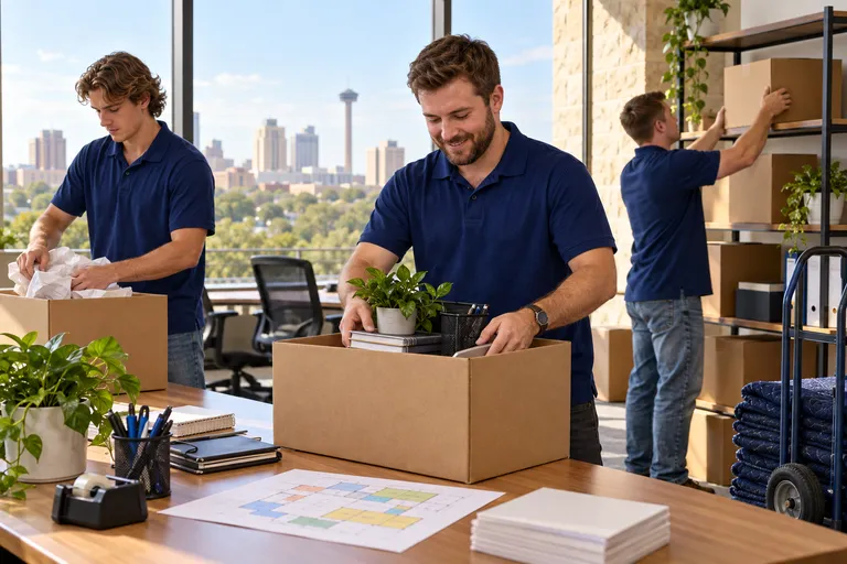 Commercial Packing & Unpacking moving in San Antonio: moving crew at work