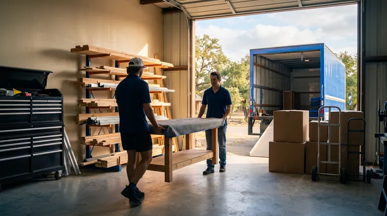 Contractor & Trade Shop moving in San Antonio: moving crew at work