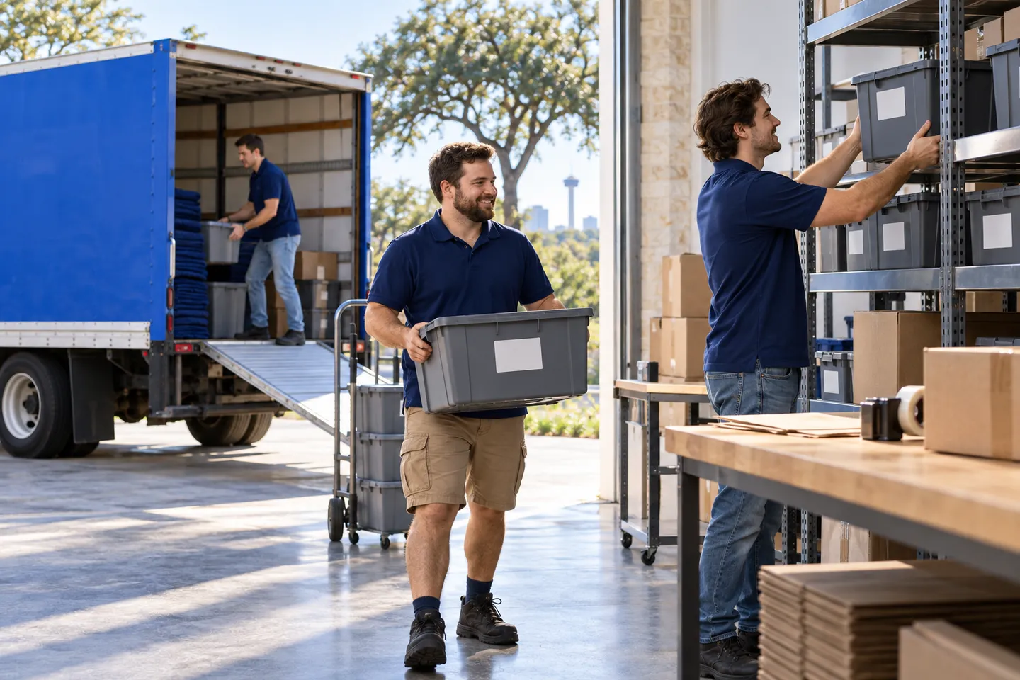 Ecommerce Fulfillment moving in San Antonio: moving crew at work