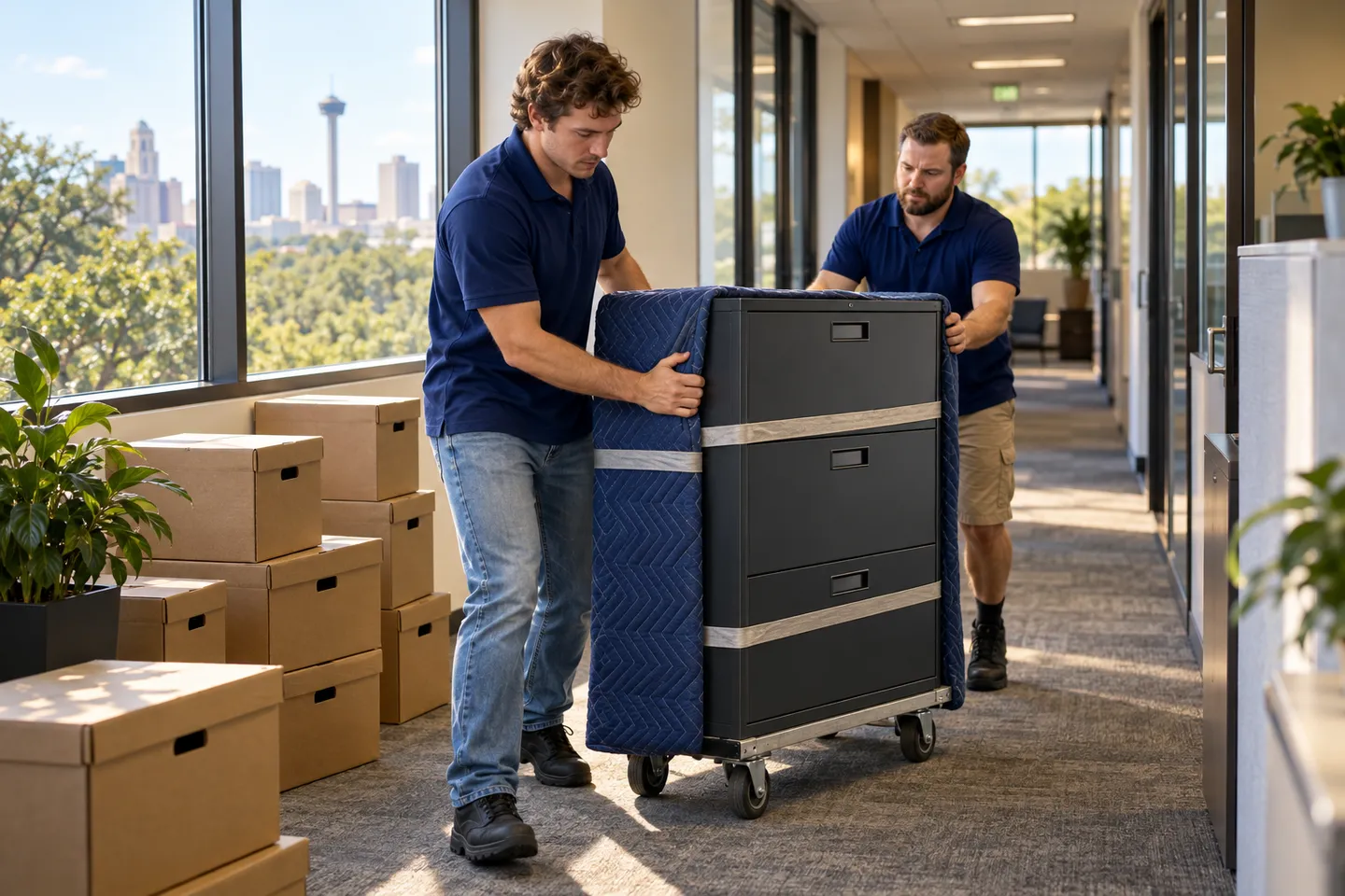 Files & Records Moving moving in San Antonio: moving crew at work