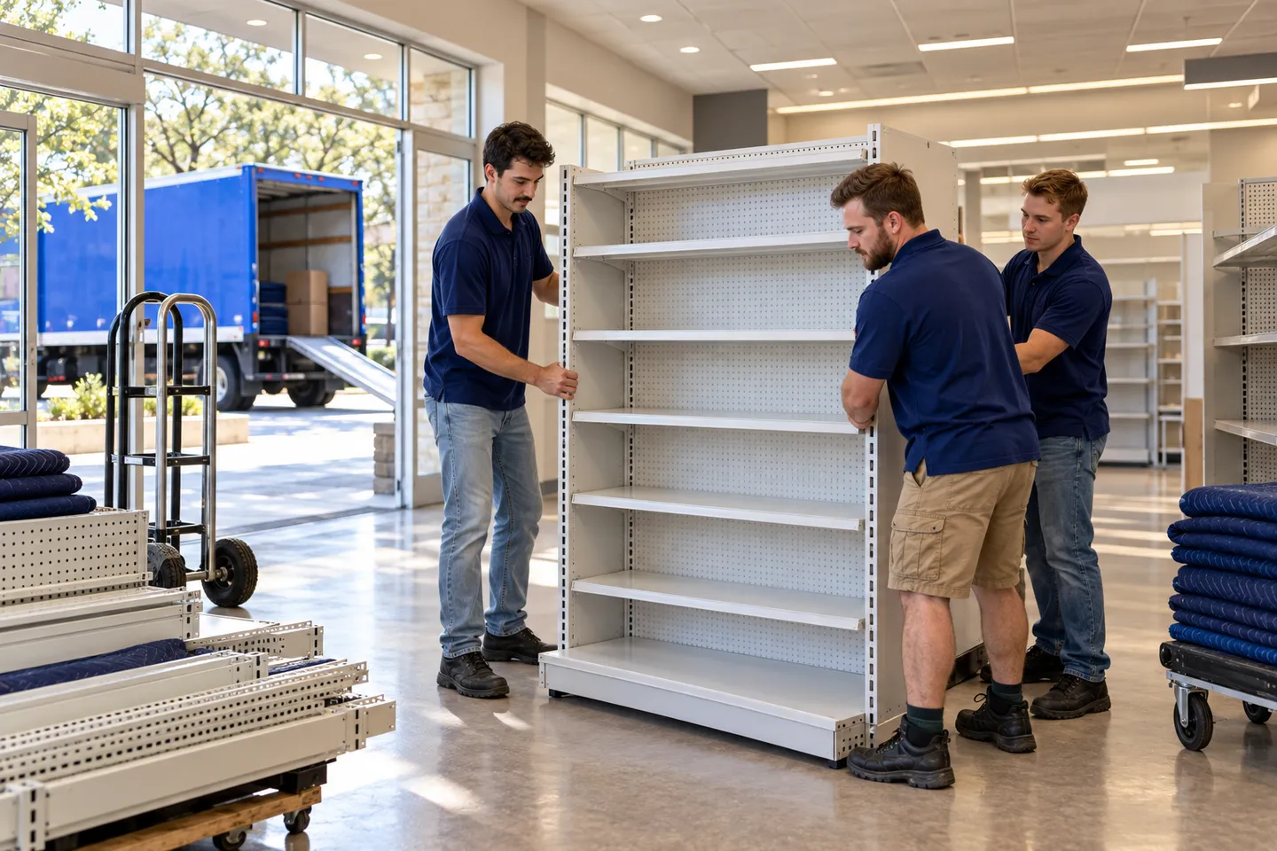 Pharmacy moving in San Antonio: moving crew at work