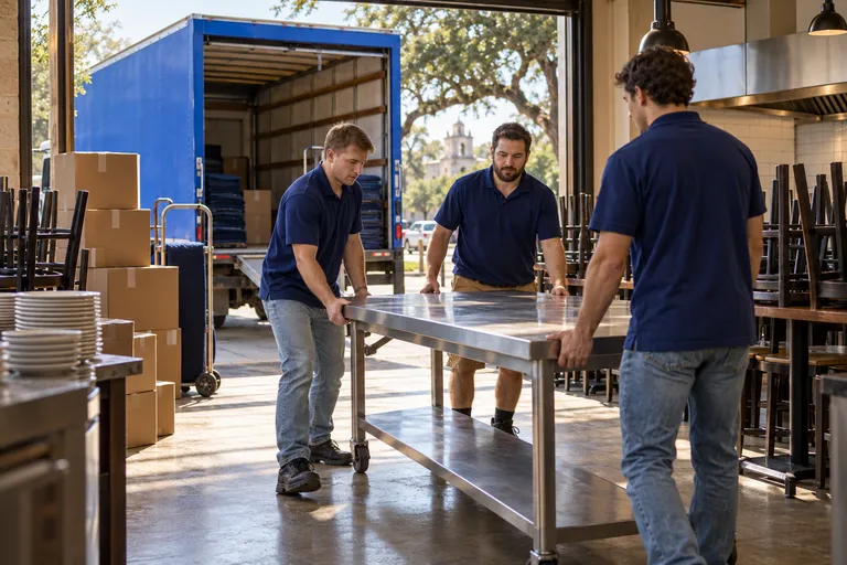 Restaurant Equipment & Smallwares Moving moving in San Antonio: moving crew at work