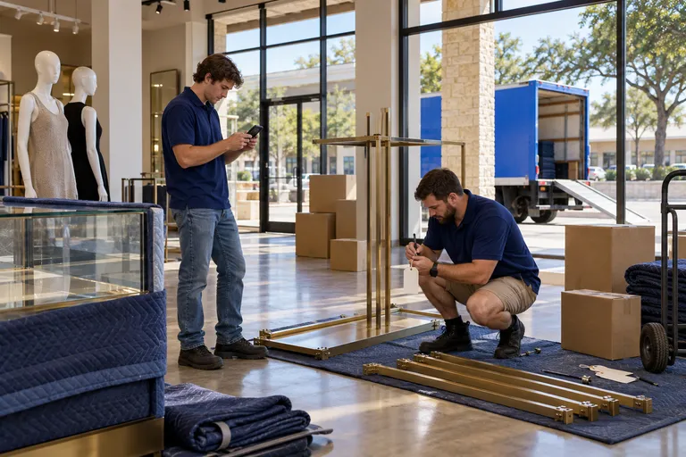 Retail Fixture Teardown & Moving moving in San Antonio: moving crew at work