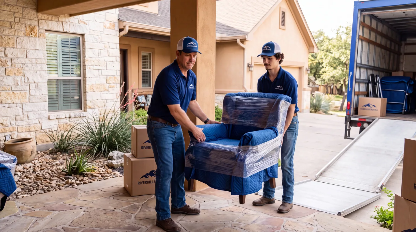 RiverHills Moving crew handling a San Antonio to Georgetown move