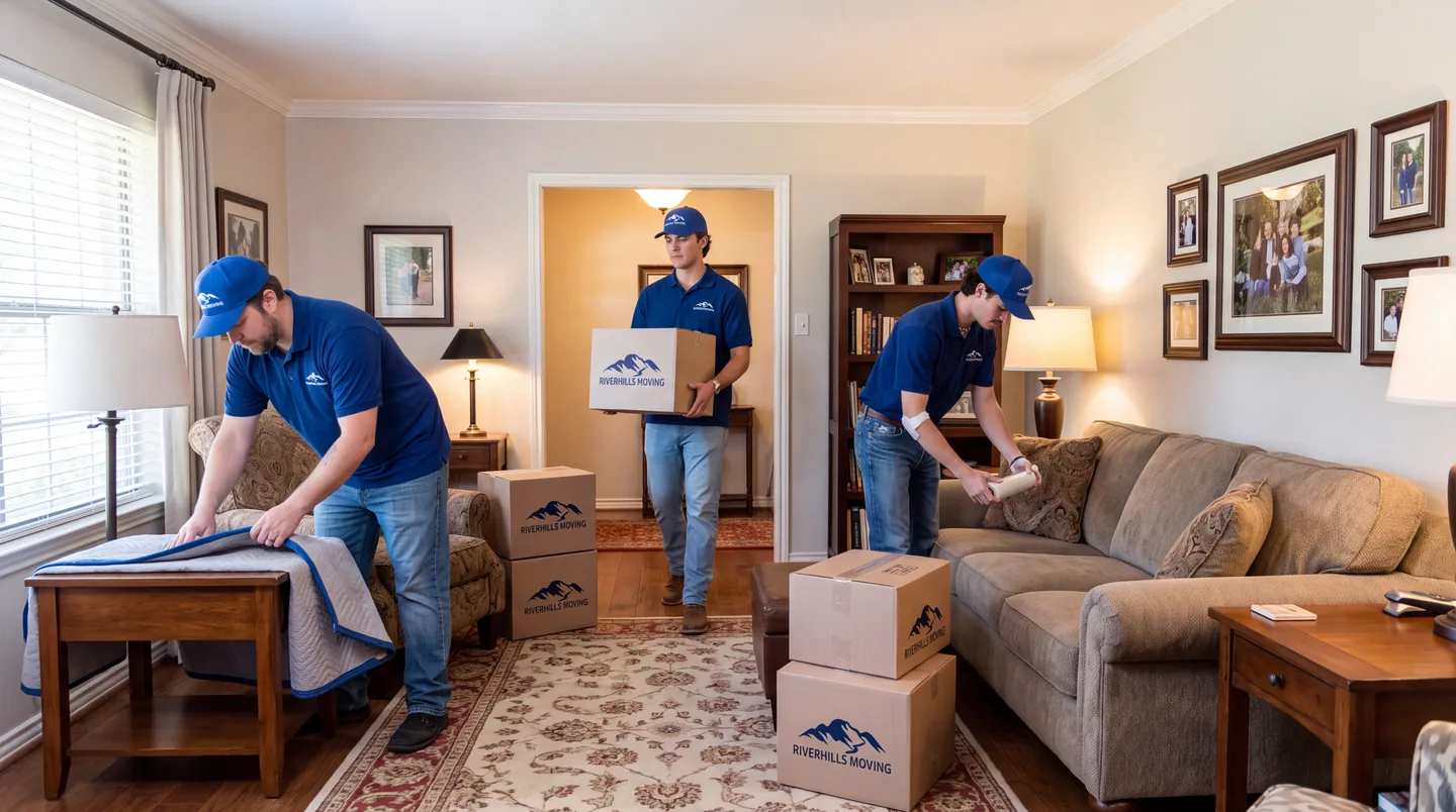 RiverHills Moving crew handling a San Antonio to Austin move