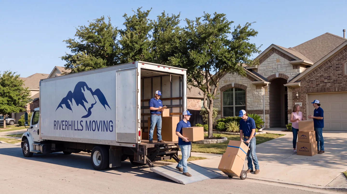 RiverHills Moving crew handling a San Antonio to Boulder move