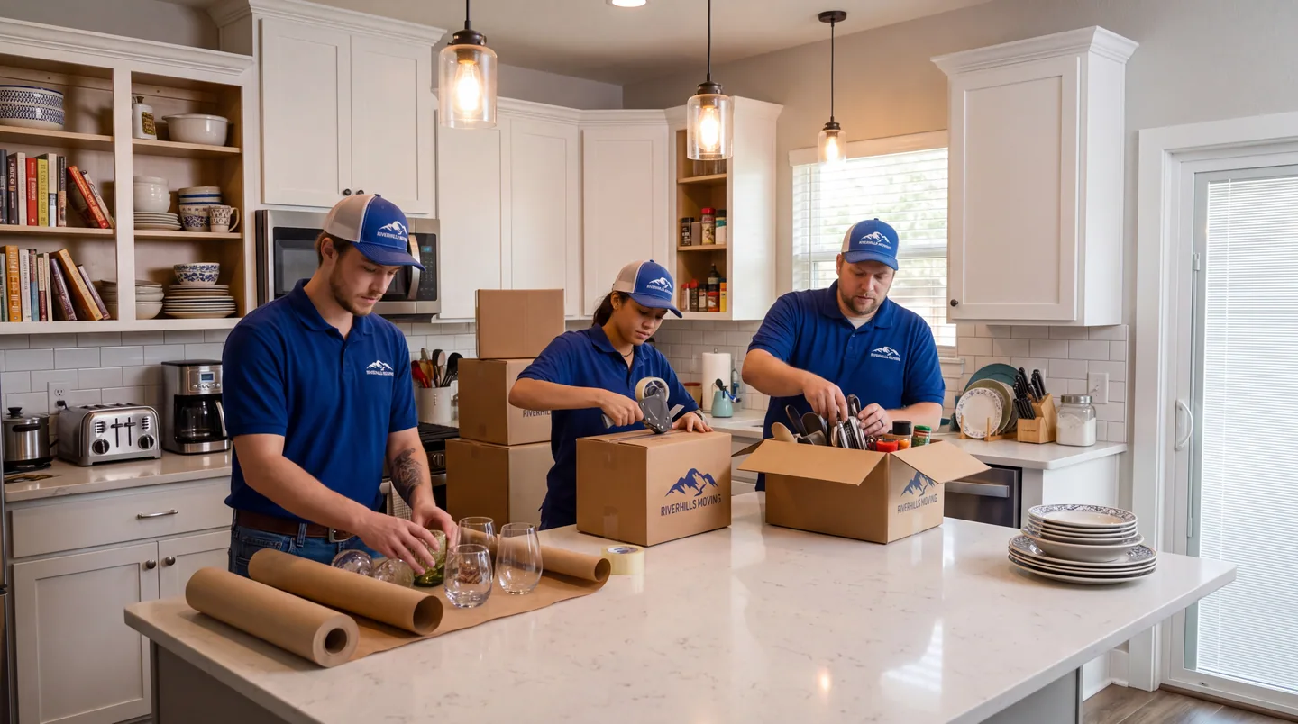 RiverHills Moving crew handling a San Antonio to Denver move